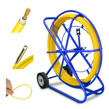 Meia de puxar cabos Extralink 11mm 200m, fibra de vidro FRP, diâmetro 11mm, comprimento 200m, amarelo