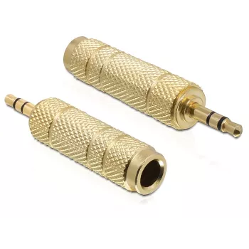 Adaptador de cabo DeLOCK 65360 3,5 mm para 6,35 mm dourado