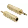 Adaptador de cabo DeLOCK 65360 3,5 mm para 6,35 mm dourado