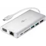 Goobay 49850 Estação de acoplamento e replicador de portas para portátil com fio USB 3.2 Gen 1 (3.1 Gen 1) Type-C prateado - branco (49850)