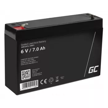 Bateria recarregável de chumbo-ácido selada Green Cell AGM12 6 V 7000 mAh preto