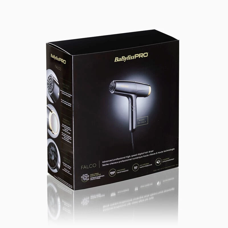 Secador de cabelo profissional BaByliss Falco BAB8550E 2000 W Preto