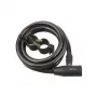 Cadeado de cabo FISCHER 85848 — 1800 mm, preto, com suporte de quadro
