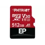Cartão de memória MicroSDXC PATRIOT 512 GB UHS‑I U3 V30 Class 10, velocidade de leitura até 90 MB/s, adaptador incluído
