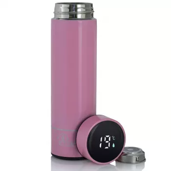 Extralink Smart Travel Mug rosa, termo com visor LED