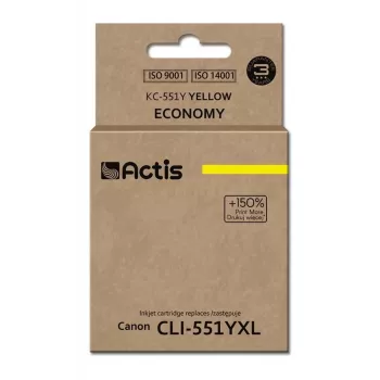 Tinteiro compatível ACTIS KC-551Y amarelo, tinta à base de corante 12 ml, rendimento standard, embalagem individual