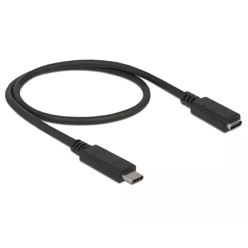 Cabo USB DeLOCK 85532 USB 3.2 Gen 1 0,5 m USB-C preto