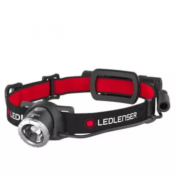 Lanterna frontal Ledlenser H8R preta, vermelha LED