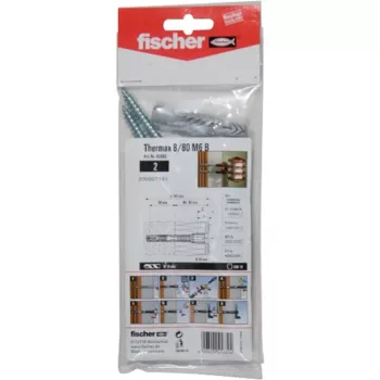 fischer 520115 - conjunto de parafusos e buchas - betão celular autoclavado - betão - alvenaria - tijolo - plástico - M6 - 1 cm - 24 cm