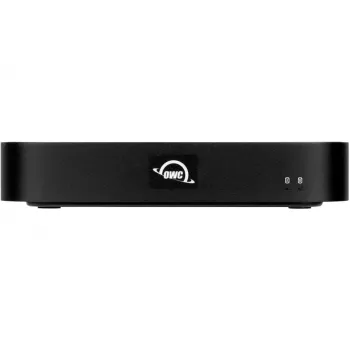 OWC miniStack STX caixa de armazenamento Thunderbolt 4 empilhável com hub, 2 compartimentos (SATA + NVMe), preta