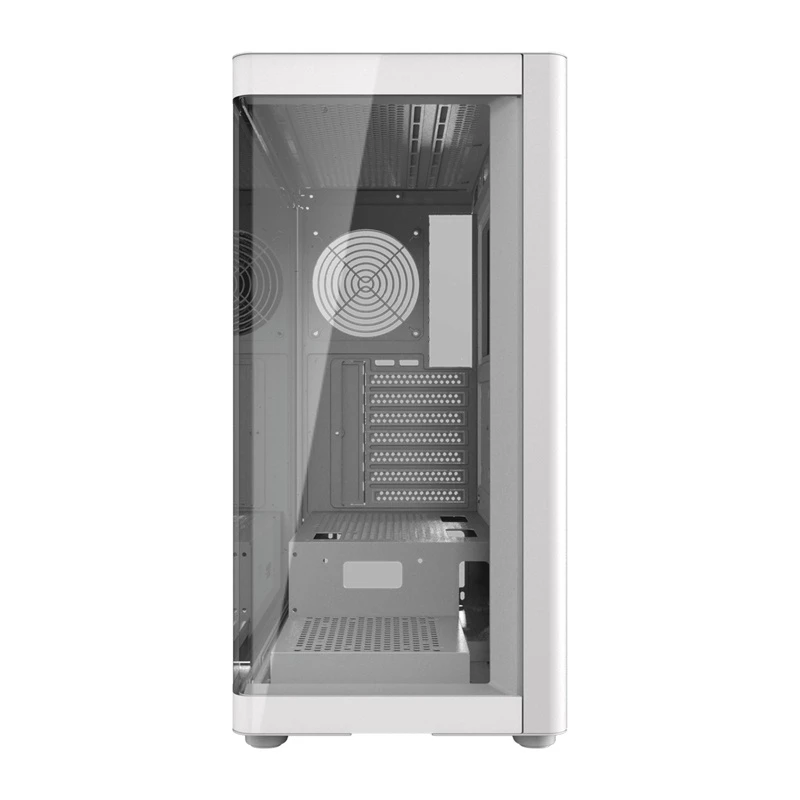 Caixa de computador DarkFlash DS900G branco — Mid-Tower, vidro temperado, sem ventoinhas