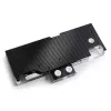 Bloco de água e backplate para GPUs BitsPower BP-VG3090EVXC3 — acrílico, cobre, aço cromado niquelado, 125,4 × 263,7 × 25 mm
