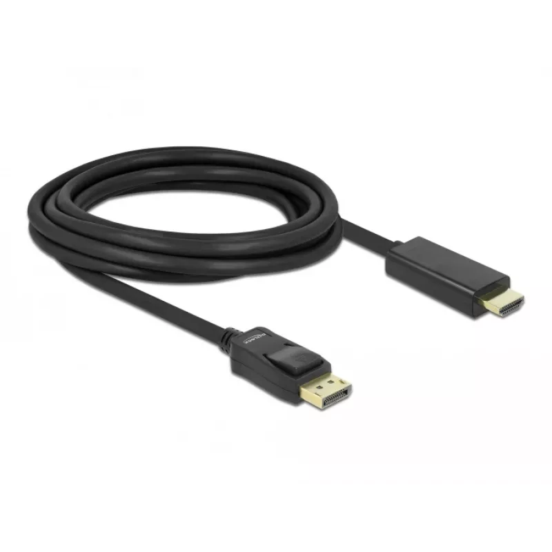 Cabo Delock DisplayPort 1.1 macho > High Speed HDMI-A macho passivo 3 m preto (82435)