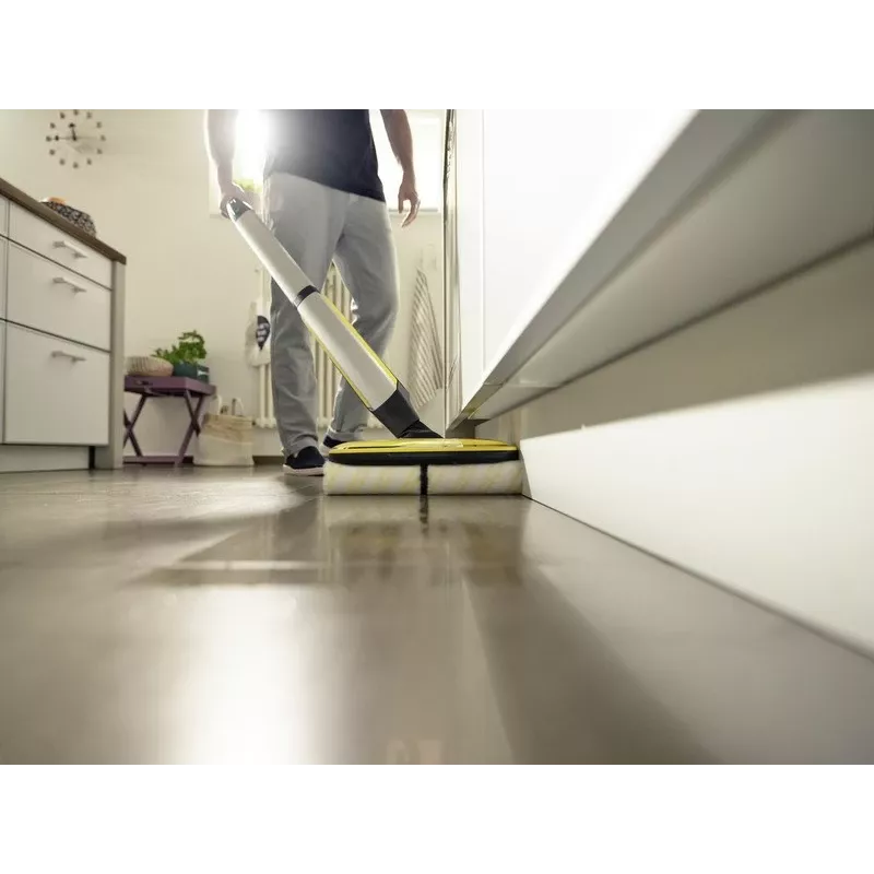 Aspirador elétrico Kärcher FC 7 Cordless bateria seco&húmido sem saco prateado, amarelo