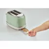 Torradeira Ariete 155 Design de 2 fatias com cestos para sanduíches, 6 níveis de tostagem, 810 W, caixa em aço inoxidável, gaveta de migalhas removível, verde pastel