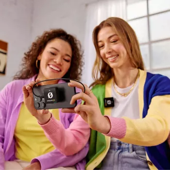 WIME RODE WIRELESS ME Sistema de microfone sem fios de canal duplo Vloggers Podcasters