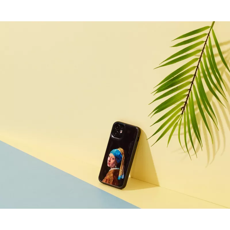Capa de proteção iKins para Apple iPhone 12 mini – design: A Rapariga com o Brinco de Pérola