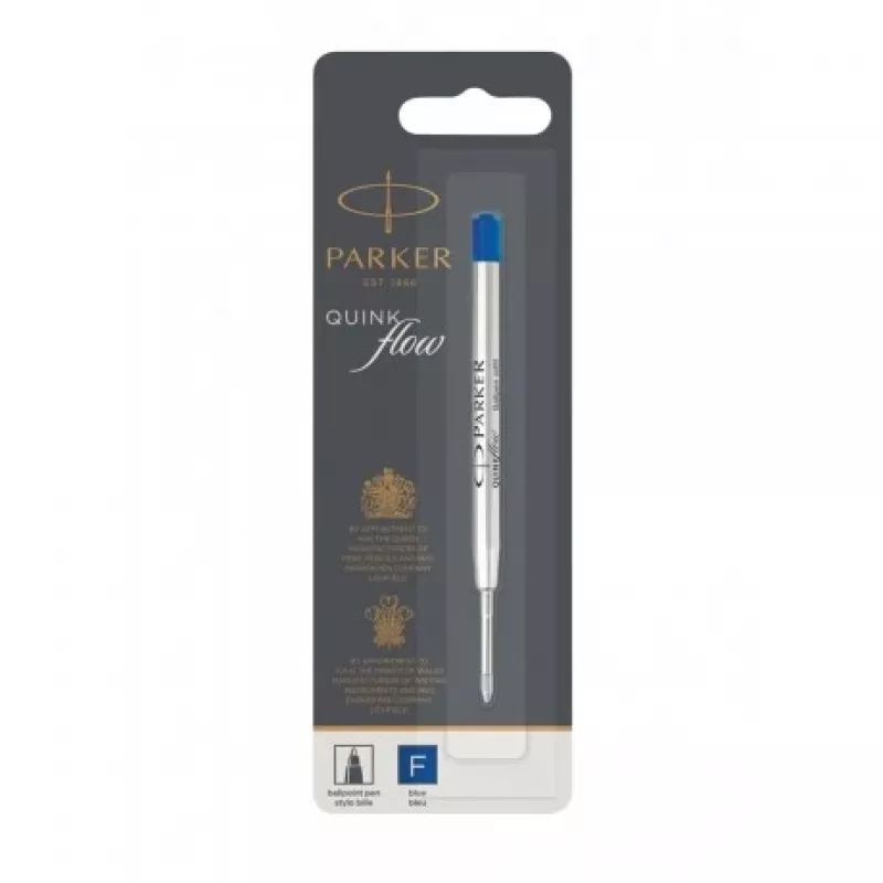 Recarga Parker Quinkflow F azul caneta esferográfica (blister)