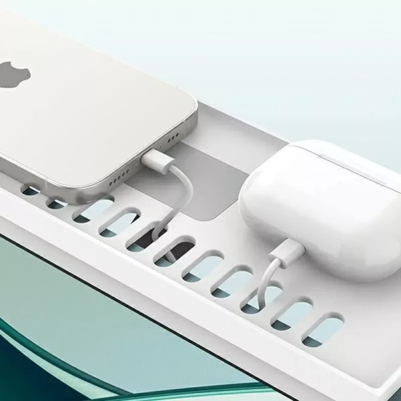 Suporte de arrumação para iMac 312 branco