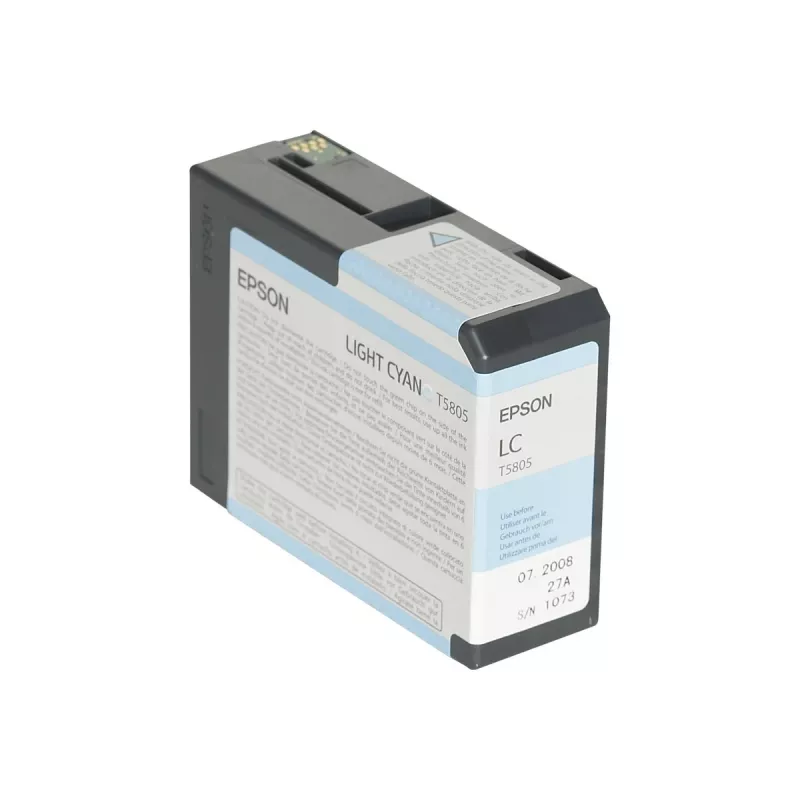 Epson embalagem individual ciano-claro T580500, ciano-claro, tinta pigmentada, 80 ml, 1 unidade, embalagem individual