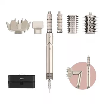 Shark FlexStyle 5-em-1 Air Styler e secador de cabelo com modeladores automáticos, escova plana, escova oval, bocal, difusor, bolsa de armazenamento, sem danos térmicos