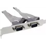 InLine Suporte de slot, 2 x DB9 macho para header interno de 10 pinos, 0,18 m