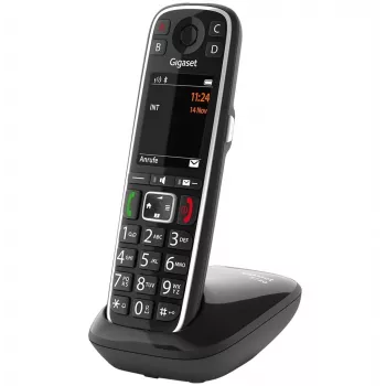 Telefone analógico/DECT Gigaset E720 com identificação de chamadas preto