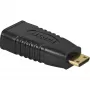 Adaptador HDMI™ Wentronic Goobay, conector fêmea HDMI Standard (Tipo A), Preto - conector fêmea HDMI™ A>conector macho HDMI™ C(Mini) (68841)