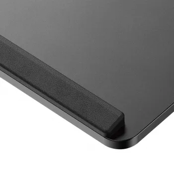 Suporte de teclado sob a secretária Maclean, carga máx. 5 kg, ajustável horizontal e verticalmente, preto, MC-108 B