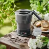 Chaleira elétrica Adler AD 1377G, capacidade 0,6 L, 600 W, cinzento, plástico/silicone/aço inoxidável