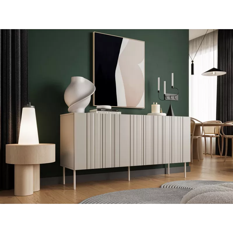 Cómoda cama meble ISLA 1505x400x750 mm, cashmere mate, aglomerado