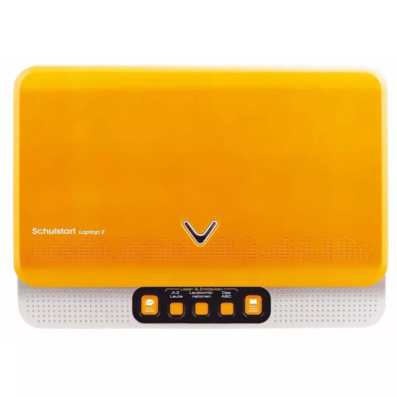 Portátil de aprendizagem VTech Laptop E para crianças com capa protetora (amarelo/cinzento)