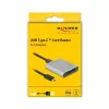 Leitor de cartões DeLOCK 91751 USB 3.2 Gen 1 Type-C prateado