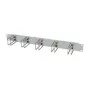 Painel de gestão de cabos de rack 1U ALLNET metal com 5 argolas grandes, cinzento-claro