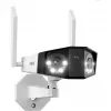 Reolink Duo Series W730 - Câmara Wi-Fi exterior 4K, lente dupla, vista panorâmica de 180°, deteção de pessoas/veículos/animais