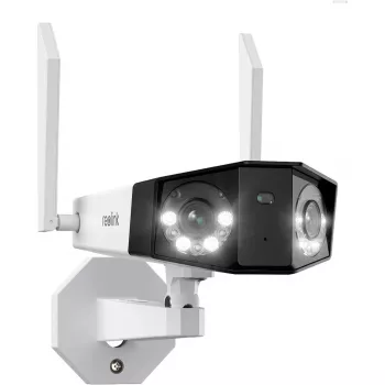 Reolink Duo Series W730 - Câmara Wi-Fi exterior 4K, lente dupla, vista panorâmica de 180°, deteção de pessoas/veículos/animais