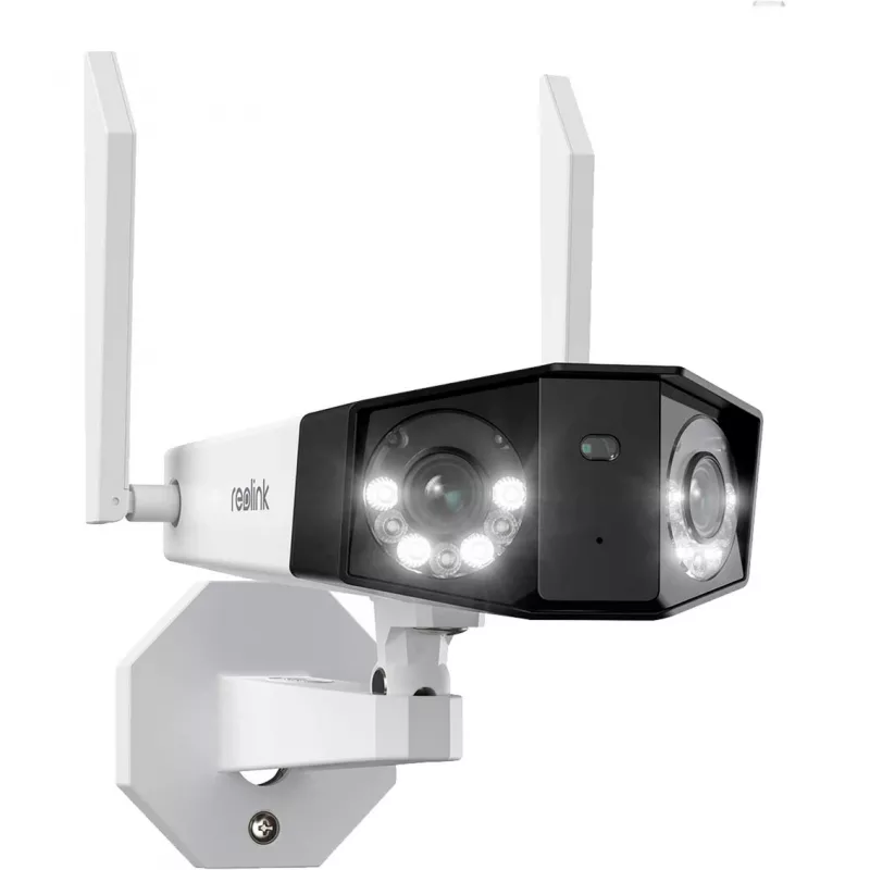Reolink Duo Series W730 - Câmara Wi-Fi exterior 4K, lente dupla, vista panorâmica de 180°, deteção de pessoas/veículos/animais