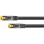 Python® Series Cabo de rede RJ45 com cabo bruto Cat.7, proteção da patilha (RNS®) e trança de nylon, S/FTP, PiMF, sem halogéneos, 600MHz, OFC, preto, 30m (8070PY-300S)