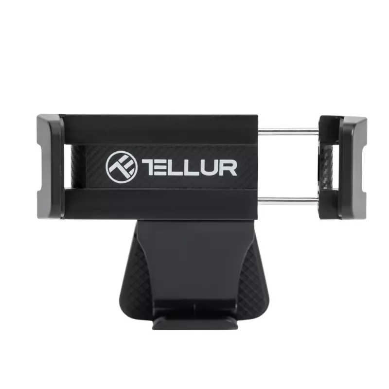 Suporte para telefone Tellur TLL171261 — suporte universal compacto para automóvel e secretária, ângulo ajustável, preto