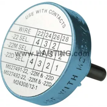 Casquilho de posicionamento Harting 09 99 000 0531 azul