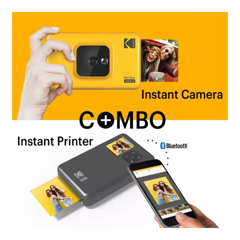Kodak Mini Shot Combo 2 amarelo 53,4 x 86,5 mm CMOS