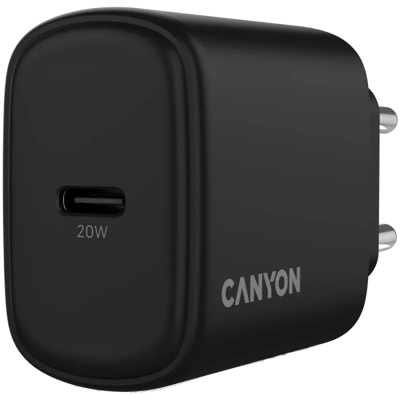 Carregador CANYON OnCharge 200 20W 1xPD EU Preto