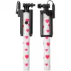 Ultron Selfie Hot Shot branco - pau de selfie de 15 - 45 cm com disparador de câmara no punho - para smartphones como Samsung Galaxy, iPhone e outros (173950)