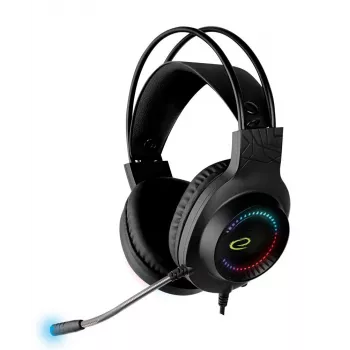 Auscultadores com fio ESPERANZA EGH7100 – Headset gaming over-ear, USB 2.0, cabo de 1,5 m, microfone com haste, conector RGB, 32 Ω, drivers de 4 cm, 269 g