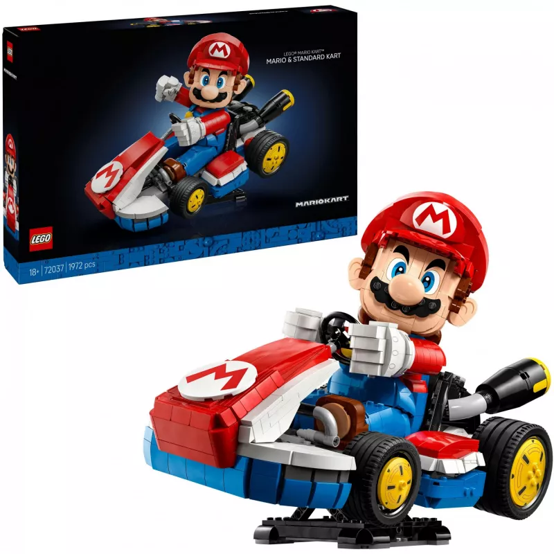72037 Super Mario Mario Kart: Mario & Kart padrão, brinquedo de construção