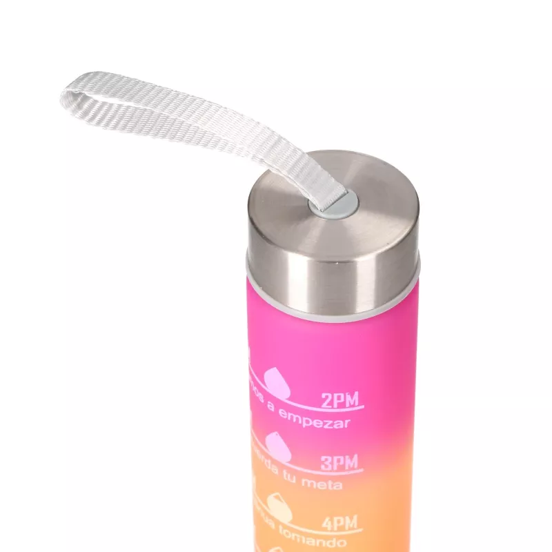 Garrafa de água motivacional Extralink 3W1 conjunto rosa-laranja 2000ML+900ML+300ML