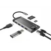 NATEC Fowler Plus USB Type-C preto cinzento MicroSD SD hub