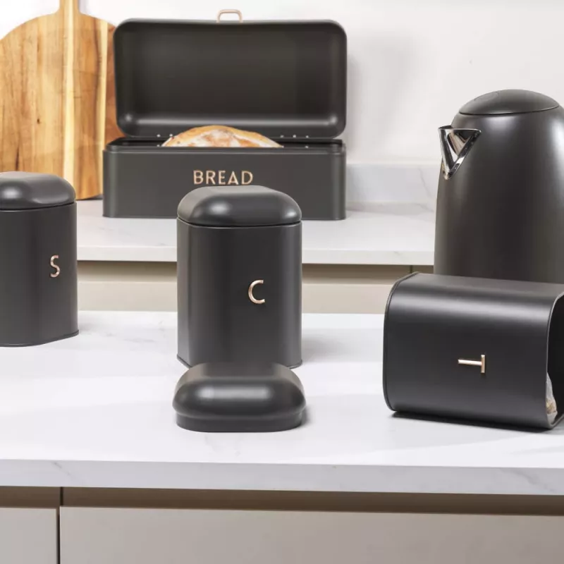 Conjunto de recipientes de cozinha Salter BW13729EU7 3 peças antracite – recipientes de armazenamento herméticos para a cozinha