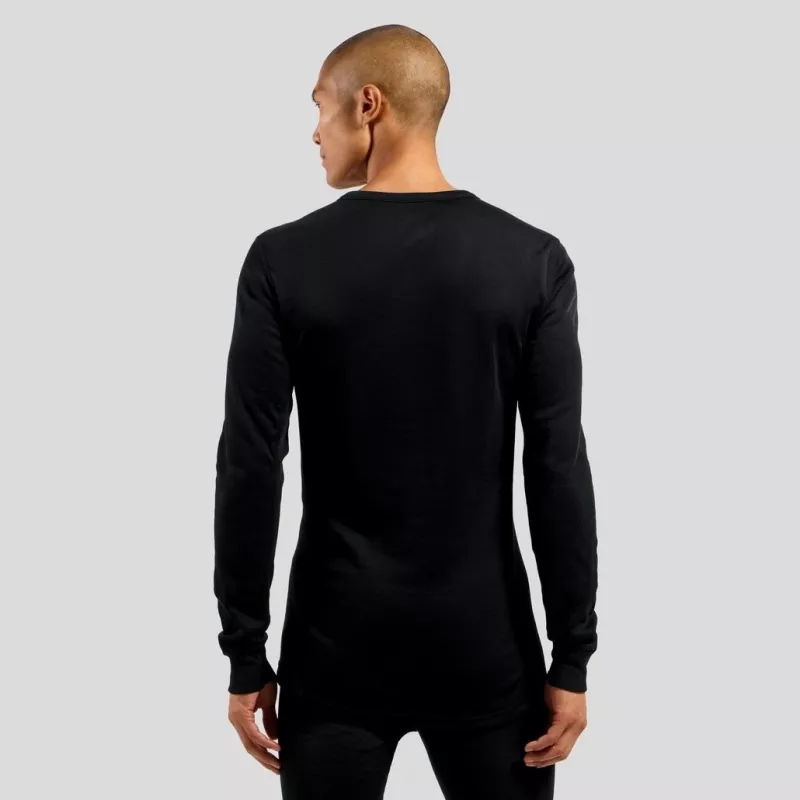 T-shirt Odlo BL TOP decote redondo manga comprida ACTIVE WARM ECO homem, tamanho M, preto