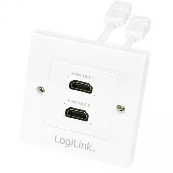 Cabo HDMI LogiLink AH0015, Type A, conector fêmea para conector fêmea, branco